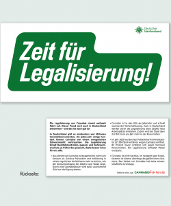 Flyer Zeit für Legalisierung