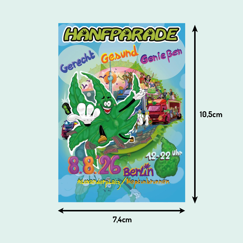 25 Aufkleber „Hanfparade 2026“