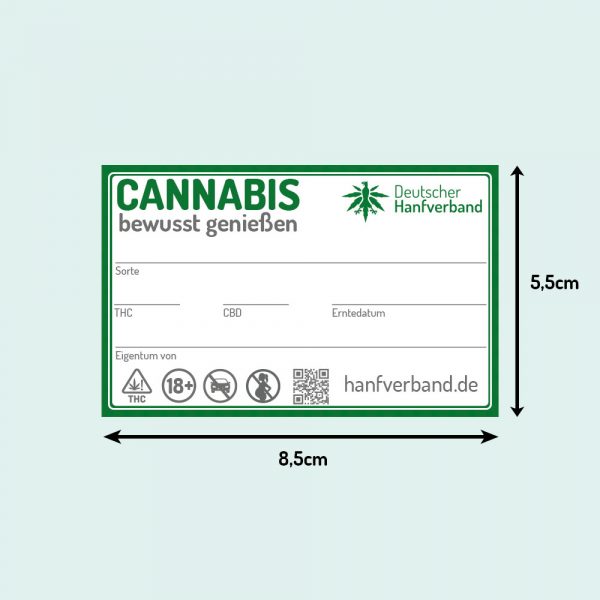 25 Aufkleber / Etiketten "Cannabis Aufbewahrung"